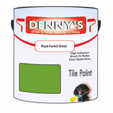 Denny's Tile Paint For Kitchen Tile Colour- Plant Forest Green - Wipe-Clean Grease-Resistant Refresh