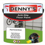 Denny's Floor Paint For Grip Coating Colour- Plant Forest Green - Anti-Slip Hardwearing Safe