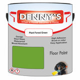 Denny's Floor Paint For Garages Colour- Plant Forest Green - Oilproof Tyre-Tough Hardwearing