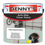 Denny's Floor Paint For Grip Coating Colour- Plant Industrial Green - Anti-Slip Hardwearing Safe