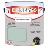 Denny's Floor Paint For Garages Colour- Plant Industrial Green - Oilproof Tyre-Tough Hardwearing