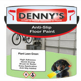 Denny's Floor Paint For Grip Coating Colour- Plant Lawn Green - Anti-Slip Hardwearing Safe