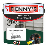 Denny's Floor Paint For Grip Coating Colour- Plant Pressure Green - Anti-Slip Hardwearing Safe