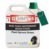 Denny's Stain Paint For Fences Colour- Plant Spruce Green - Weatherproof Uv-Safe Protect