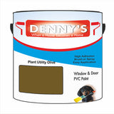Denny's Plastic Paint For Windows Colour- Plant Utility Olive - Weatherproof Fade-Safe Upvc