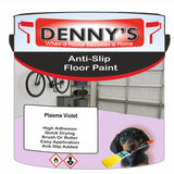 Denny's Floor Paint For Grip Coating Colour- Plasma Violet - Anti-Slip Hardwearing Safe