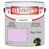 Denny's Floor Paint For Garages Colour- Plasma Violet - Oilproof Tyre-Tough Hardwearing