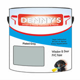 Denny's Plastic Paint For Windows Colour- Plated Grey - Weatherproof Fade-Safe Upvc