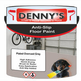Denny's Floor Paint For Grip Coating Colour- Plated Overcast Grey - Anti-Slip Hardwearing Safe