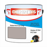 Denny's Plastic Paint For Windows Colour- Plated Overcast Grey - Weatherproof Fade-Safe Upvc