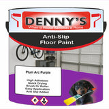 Denny's Floor Paint For Grip Coating Colour- Plum Arc Purple - Anti-Slip Hardwearing Safe