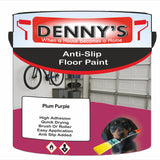 Denny's Floor Paint For Grip Coating Colour- Plum Purple - Anti-Slip Hardwearing Safe