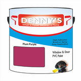 Denny's Plastic Paint For Windows Colour- Plum Purple - Weatherproof Fade-Safe Upvc