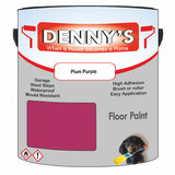 Denny's Floor Paint For Garages Colour- Plum Purple - Oilproof Tyre-Tough Hardwearing