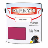 Denny's Tile Paint For Kitchen Tile Colour- Plum Purple - Wipe-Clean Grease-Resistant Refresh