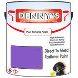 Denny's High Temp Paint For Grilles Colour- Plum Workshop Purple - Heatproof Rustguard Durable