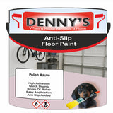 Denny's Floor Paint For Grip Coating Colour- Polish Mauve - Anti-Slip Hardwearing Safe