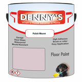 Denny's Floor Paint For Garages Colour- Polish Mauve - Oilproof Tyre-Tough Hardwearing