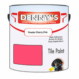 Denny's Tile Paint For Commercial Areas Colour- Powder Cherry Pink - High-Traffic Durable Easy-Clean