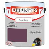 Denny's Floor Paint For Garages Colour- Powder Mauve - Oilproof Tyre-Tough Hardwearing