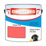 Denny's Plastic Paint For Windows Colour- Powder Pink - Weatherproof Fade-Safe Upvc