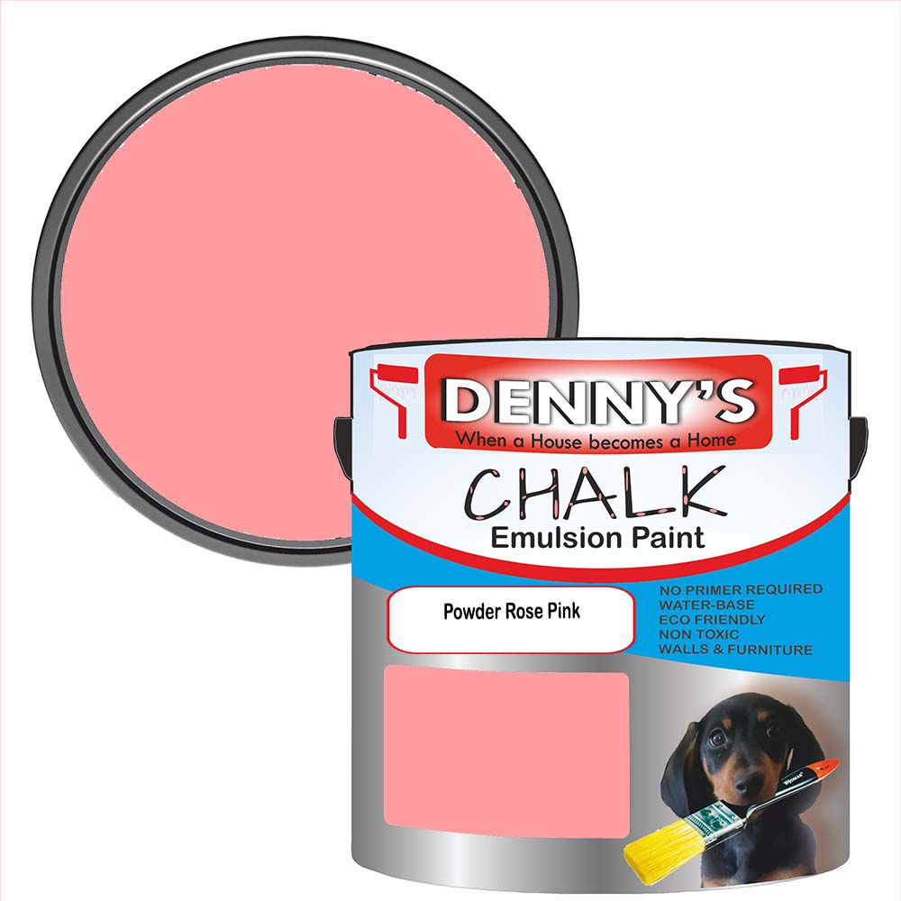 Denny's Chalk Paint For Walls Colour- Powder Rose Pink - Matte Wipe-Cl ...
