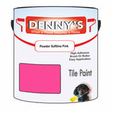 Denny's Tile Paint For Commercial Areas Colour- Powder Softline Pink - High-Traffic Durable Easy-Clean