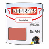 Denny's Tile Paint For Bathroom Tile Colour- Powerline Red - Moistureproof Easy-Clean Makeover