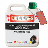 Denny's Stain Paint For Fences Colour- Powerline Red - Weatherproof Uv-Safe Protect