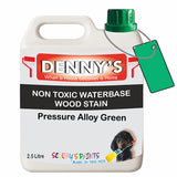 Denny's Stain Paint For Fences Colour- Pressure Alloy Green - Weatherproof Uv-Safe Protect