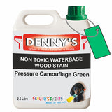 Denny's Stain Paint For Fences Colour- Pressure Camouflage Green - Weatherproof Uv-Safe Protect