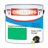 Denny's Plastic Paint For Windows Colour- Pressure Camouflage Green - Weatherproof Fade-Safe Upvc