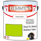 Denny's High Temp Paint For Grilles Colour- Pressure Green - Heatproof Rustguard Durable