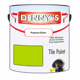Denny's Tile Paint For Kitchen Tile Colour- Pressure Green - Wipe-Clean Grease-Resistant Refresh