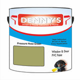 Denny's Plastic Paint For Windows Colour- Pressure Hose Green - Weatherproof Fade-Safe Upvc