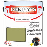 Denny's High Temp Paint For Grilles Colour- Pressure Hose Green - Heatproof Rustguard Durable