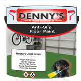 Denny's Floor Paint For Grip Coating Colour- Pressure Oxide Green - Anti-Slip Hardwearing Safe