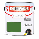 Denny's Tile Paint For Kitchen Tile Colour- Pressure Oxide Green - Wipe-Clean Grease-Resistant Refresh