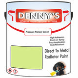 Denny's High Temp Paint For Grilles Colour- Pressure Pioneer Green - Heatproof Rustguard Durable