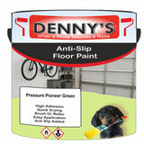 Denny's Floor Paint For Grip Coating Colour- Pressure Pioneer Green - Anti-Slip Hardwearing Safe