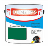 Denny's Plastic Paint For Windows Colour- Pressure Utility Green - Weatherproof Fade-Safe Upvc