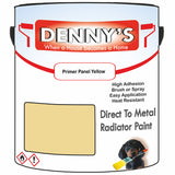 Denny's High Temp Paint For Stoves Colour- Primer Panel Yellow - Heatproof Soot-Resistant Durable