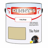 Denny's Tile Paint For Bathroom Tile Colour- Putty Beige - Moistureproof Easy-Clean Makeover