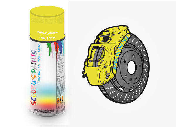 Brake Caliper Paint For Alfa Romeo Sulfur yellow Aerosol Spray Paint RAL1016
