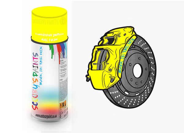 Brake Caliper Paint For Kia Luminous yellow Aerosol Spray Paint RAL1026
