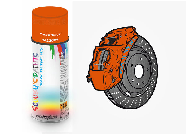 Brake Caliper Paint For Mini Pure orange Aerosol Spray Paint RAL2004
