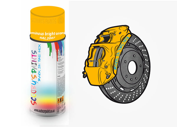 Brake Caliper Paint For Land Rover Luminous bright orange Aerosol Spray Paint RAL2007