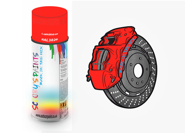 Brake Caliper Paint For Alfa Romeo Luminous Aerosol Spray Paint RAL3026
