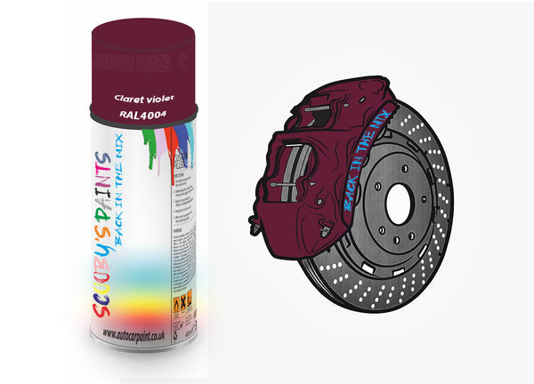 Brake Caliper Paint For Skoda Claret violet Aerosol Spray Paint RAL4004