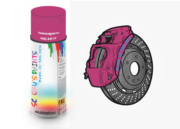 Brake Caliper Paint For Aston Martin Telemagenta Aerosol Spray Paint RAL4010
